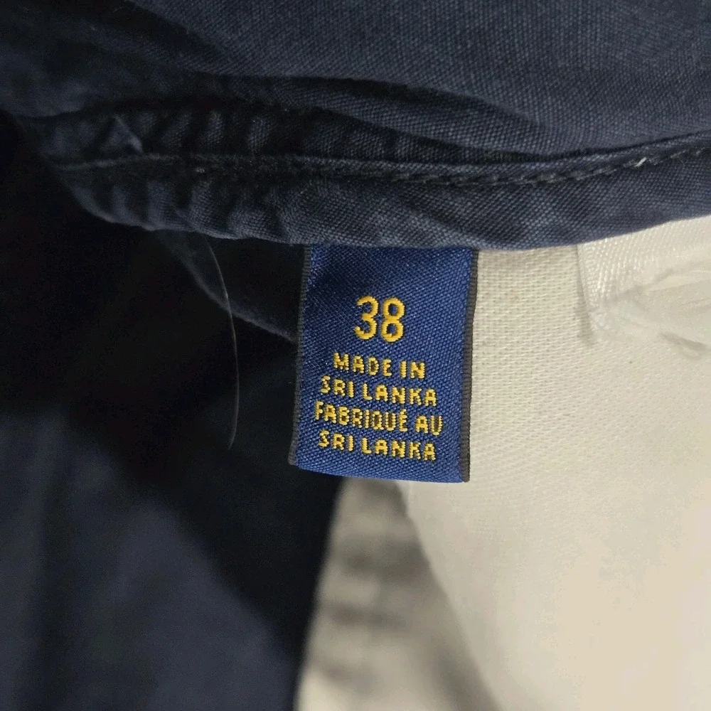 Polo Ralph Lauren Shorts Men‎ 38x9 Navy Blue Pony Twill Relaxed Fit Golf Chino